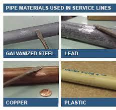 Pipe materials for water service line surbey